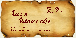 Rusa Udovički vizit kartica